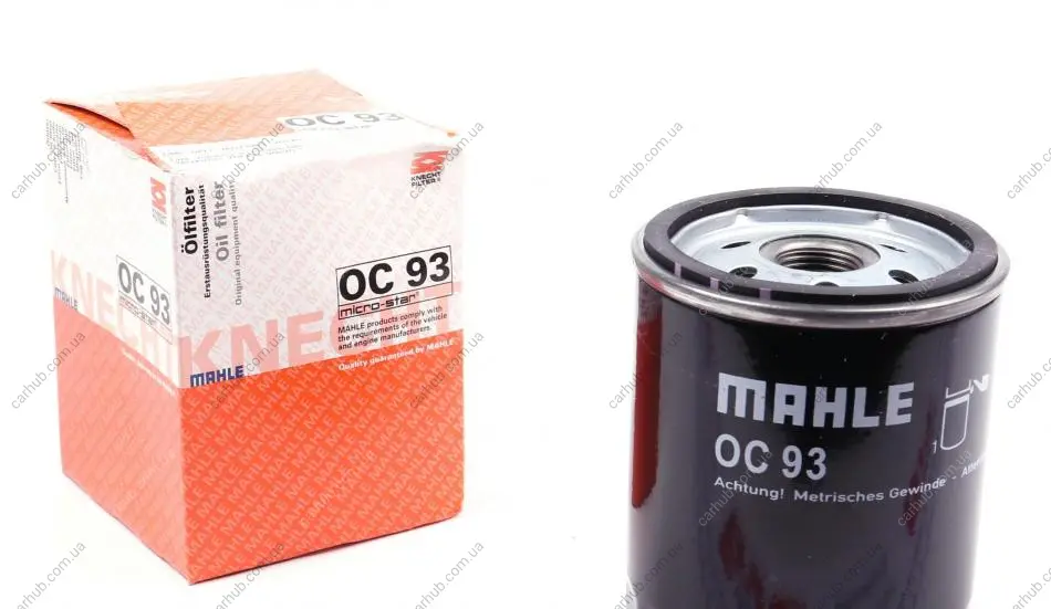 Фільтр масляний Opel 1.6D/1.7D 82- KNECHT MAHLE / KNECHT OC 93 (фото 1)