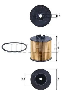 Фільтр масляний VW 1.6FSI KNECHT MAHLE / KNECHT OX 341D (фото 1)