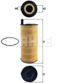 Фото фільтр масляний MAHLE / KNECHT OX4239D Фільтр масляний MAHLE / KNECHT OX4239D