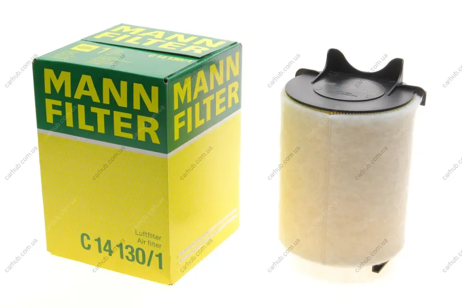 Фільтр повітряний Skoda Octavia/VW Golf/Caddy/Touran 1.2-1.4TSI/1.6/2.0FSI/SDI 04-15 (з поролоном) -FILTER MANN C 14 130/1 (фото 1)
