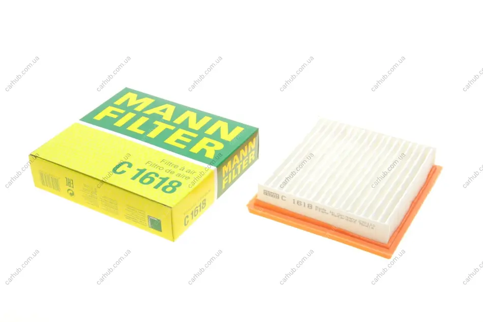 Фільтр повітряний Nissan Micra 1.0-1.4i 16V 92-10/Note 1.4 06-13 -FILTER MANN C 1618 (фото 1)