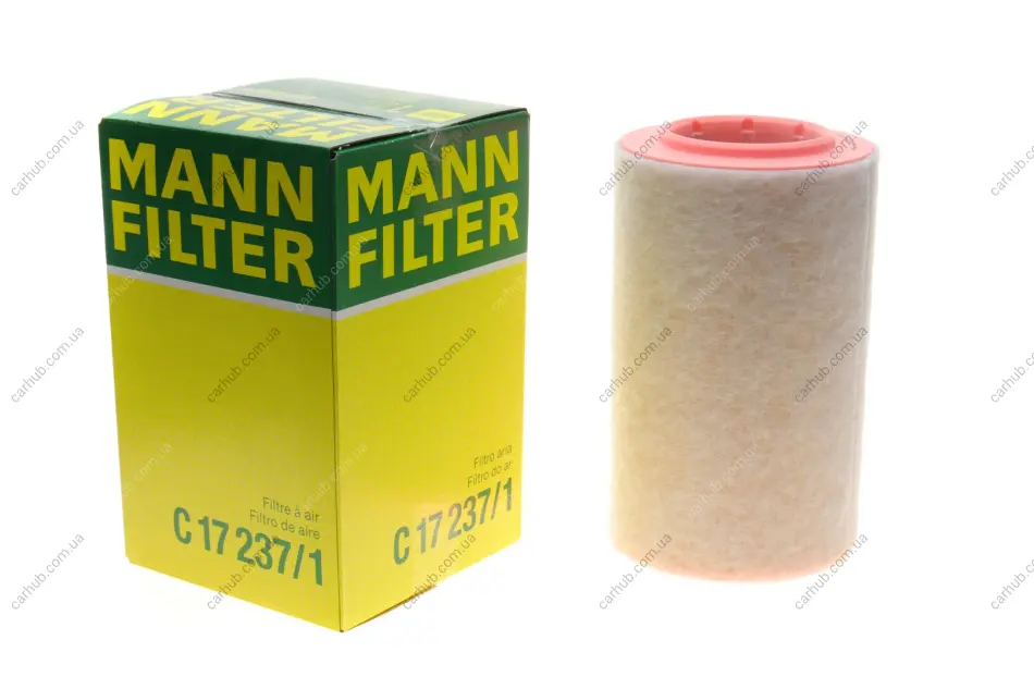 Фільтр повітряний Citroen Jumper 2.0BlueHDi/2.2HDi/3.0HDi/Fiat Ducato 2.0-3.0JTD 06- (з поролоном) -FILTER MANN C 17 237/1 (фото 1)