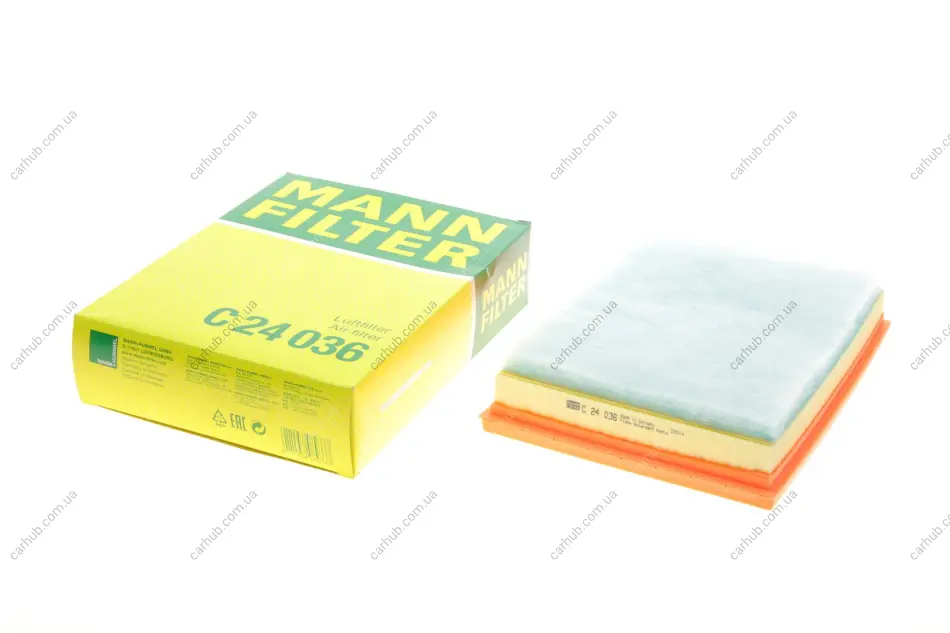 Фільтр повітряний Citroen Berlingo/C3-C5/Jumpy/Fiat Doblo/Scudo/Peugeot 208/308/508 1.5BlueHDi 18- -FILTER MANN C 24 036 (фото 1)