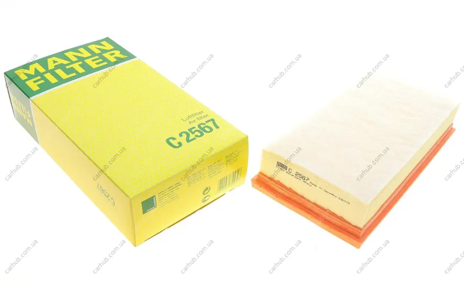 Фільтр повітряний Fiat Scudo 1.6JTD/Citroen C5 1.6HDi 07-/Jumpy/Peugeot 407/Expert 1.6HDi 04-16/Mini -FILTER MANN C 2567 (фото 1)