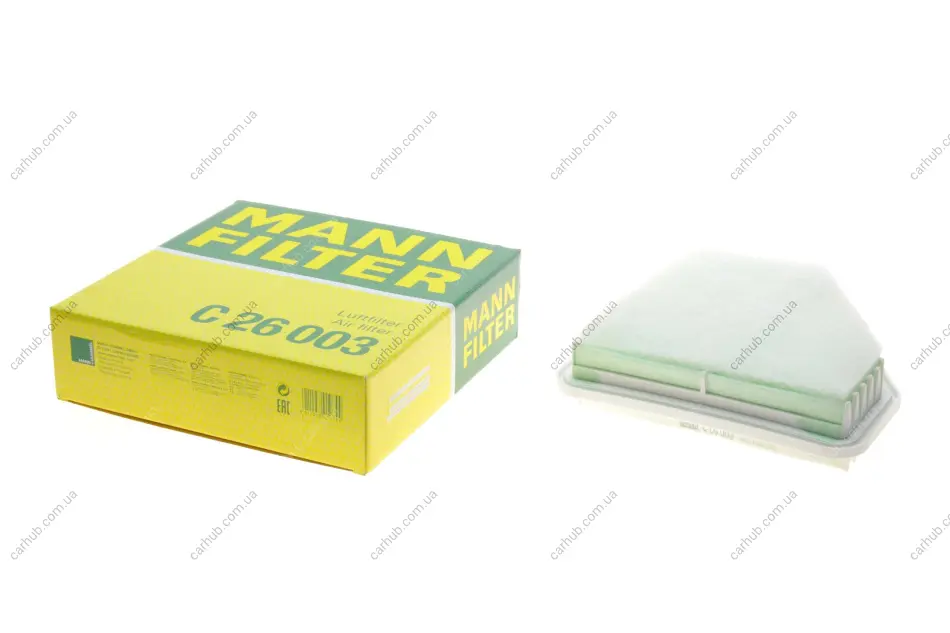 Фільтр повітряний Lexus ES 3.5 12-18/Toyota Rav4 2.0/2.4/3.5 05-13/Camry 3.5 V6 06-11/Avensis 2.0 08- -FILTER MANN C 26 003 (фото 1)