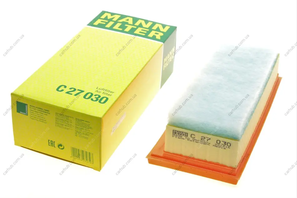 Фільтр повітряний Renault Clio/Dokker/Duster/Logan/Captur 0.9-1.3TCe/1.5dCi/1.6/2.0 12-/Arkana1.6 19- -FILTER MANN C 27 030 (фото 1)