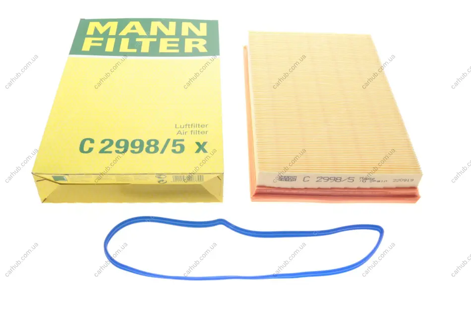 Фільтр повітряний Seat Ibiza 1.4-1.6 16V/Skoda Fabia 1.4 00-09/VW Caddy 1.4 04-10/Golf 1.4-1.6 00-06 -FILTER MANN C 2998/5 X (фото 1)