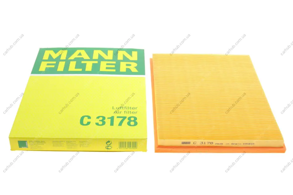 Фільтр повітряний Opel Astra F 1.4-2.0i 16V/1.6Si/1.7D/2.0GSI 91-01 -FILTER MANN C 3178 (фото 1)