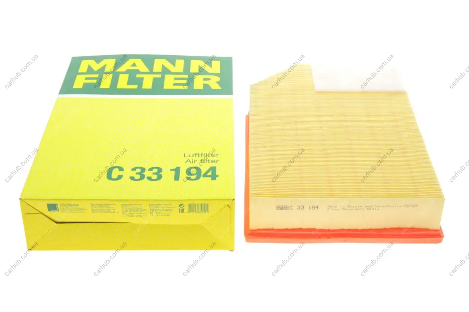 Фільтр повітряний Volvo XC90 2.4 D4/D5/2.5T/3.0 T6 02-14 -FILTER MANN C 33 194 (фото 1)