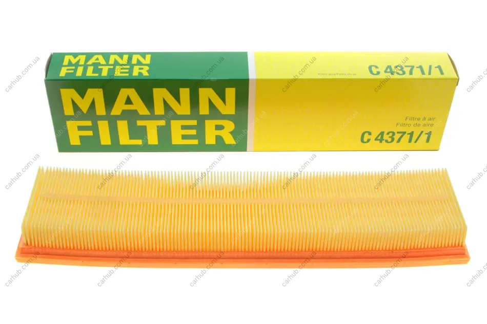 Фільтр повітряний Citroen Berlingo/C4/Peugeot 206/307/308/408/Partner 1.6 04- -FILTER MANN C 4371/1 (фото 1)