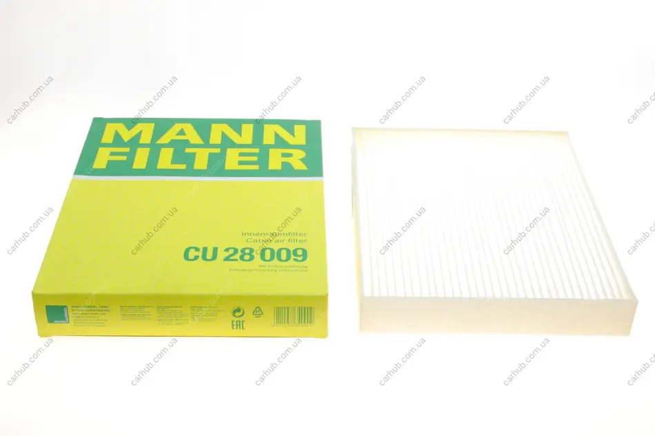 Фільтр салону Ford Focus/Kuga/Explorer 18-/Ranger 22-/Mustang Mach-E 20- -FILTER MANN CU 28 009 (фото 1)