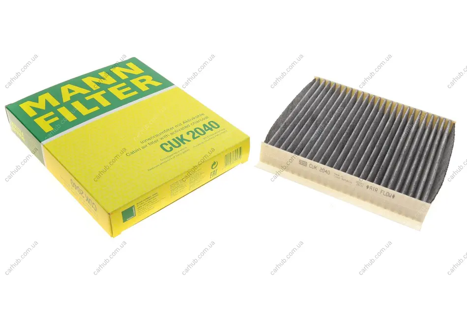 Фільтр салону Citroen Nemo/Peugeot Bipper/Fiat Fiorino/Qubo 08-/Tipo 15-/Doblo 10-/Opel (вугільний) -FILTER MANN CUK 2040 (фото 1)