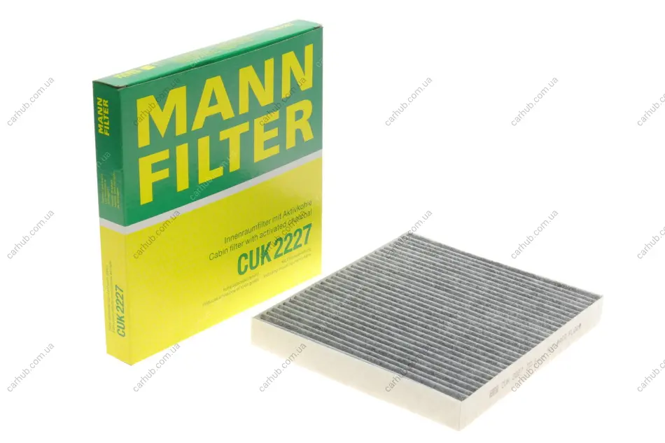 Фільтр салону Dodge Avenger 07-14/Caliber/Journey/Jeep Compass 06-/Fiat Freemont 11- (вугільний) -FILTER MANN CUK 2227 (фото 1)