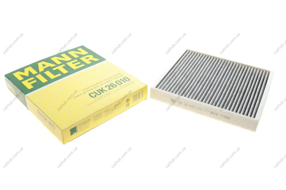 Фільтр салону Skoda Fabia/Roomster/VW Polo 99-10 (вугільний) -FILTER MANN CUK 26 010 (фото 1)