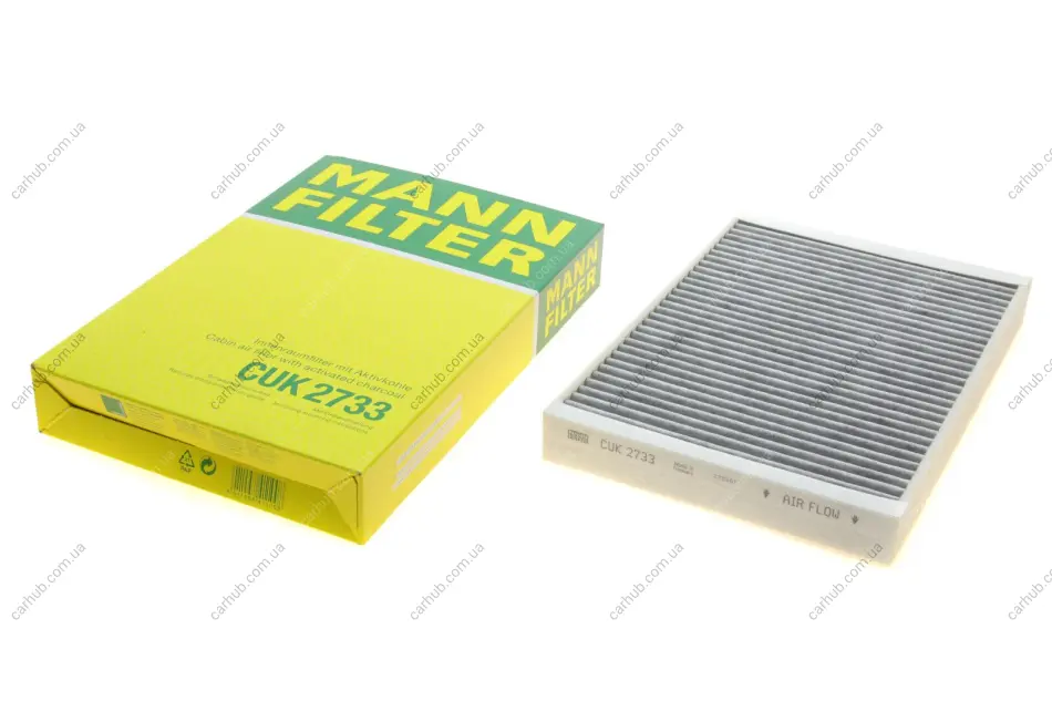 Фільтр салону Land Rover Discovery Sport/Evoque 14-/Freelander 2 /Volvo S60 II/S80 II 06- (вугільний) -FILTER MANN CUK 2733 (фото 1)