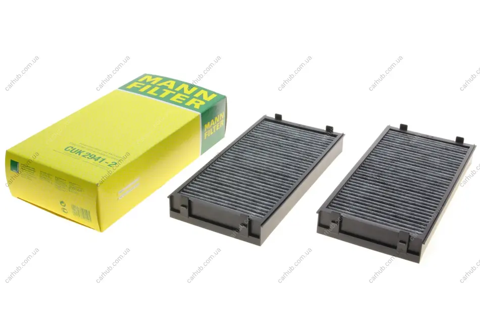 Фільтр салону BMW X5 (E70/F15)/X6 (E71/E72) 2.0-4.8 07- (вугільний) (2шт) -FILTER MANN CUK 2941-2 (фото 1)