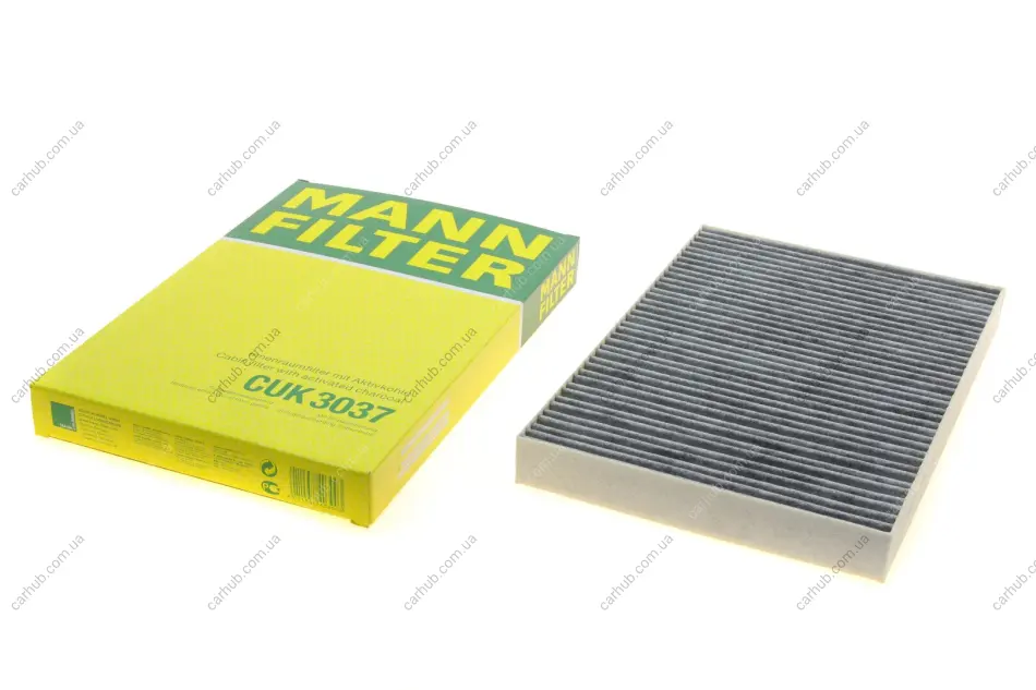 Фільтр салону Audi A4/A6 1.6-4.2 97-05 (вугільний) -FILTER MANN CUK 3037 (фото 1)