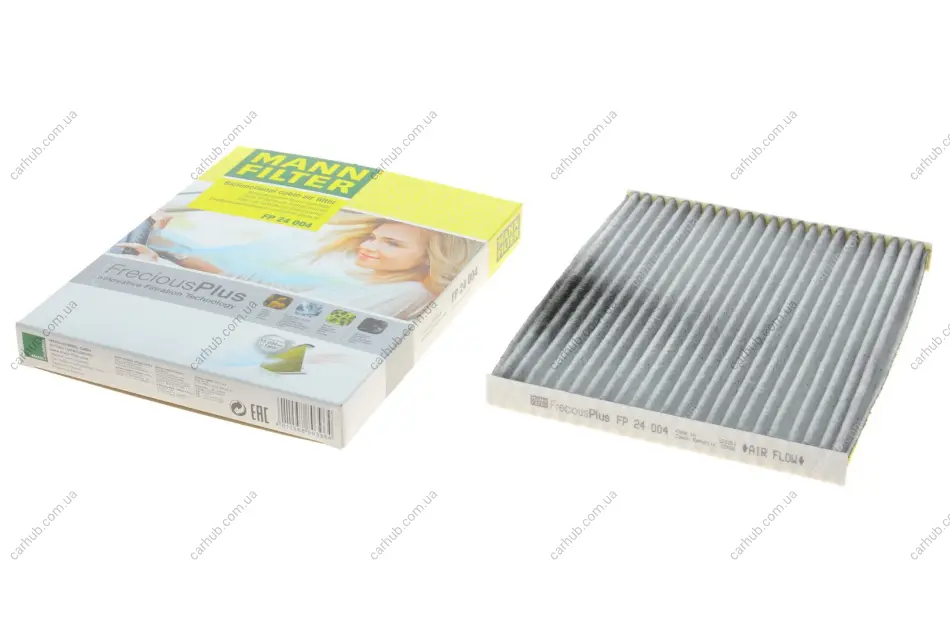 Фільтр салону Hyundai Tucson 04-/IX35 10-/Kia Sportage 10- (вугільний/антибактеріальний) -FILTER MANN FP 24 004 (фото 1)