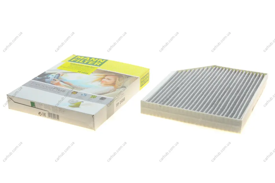 Фільтр салону Audi A4/A6 1.8-4.2TFSI 07- (вугільний/антибактеріальний) -FILTER MANN FP 2450 (фото 1)