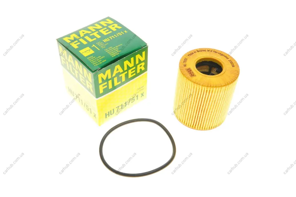 Фільтр масляний Ford Transit/Citroen Jumper 2.2HDI/2.4TDCi 06-/Peugeot 2.0HDI 03- -FILTER MANN HU 711/51 X (фото 1)