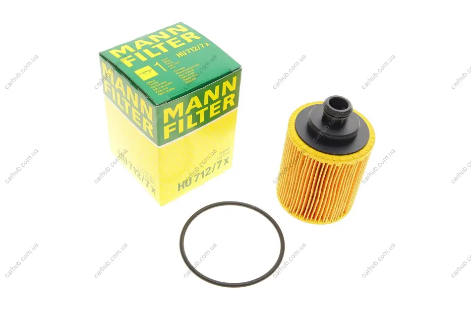 Фільтр масляний Fiat Doblo/Punto 1.3JTD 04-/Fiorino 08-/Opel Combo/Astra H 1.3CDTI 04- (housing UFI) -FILTER MANN HU 712/7 X (фото 1)