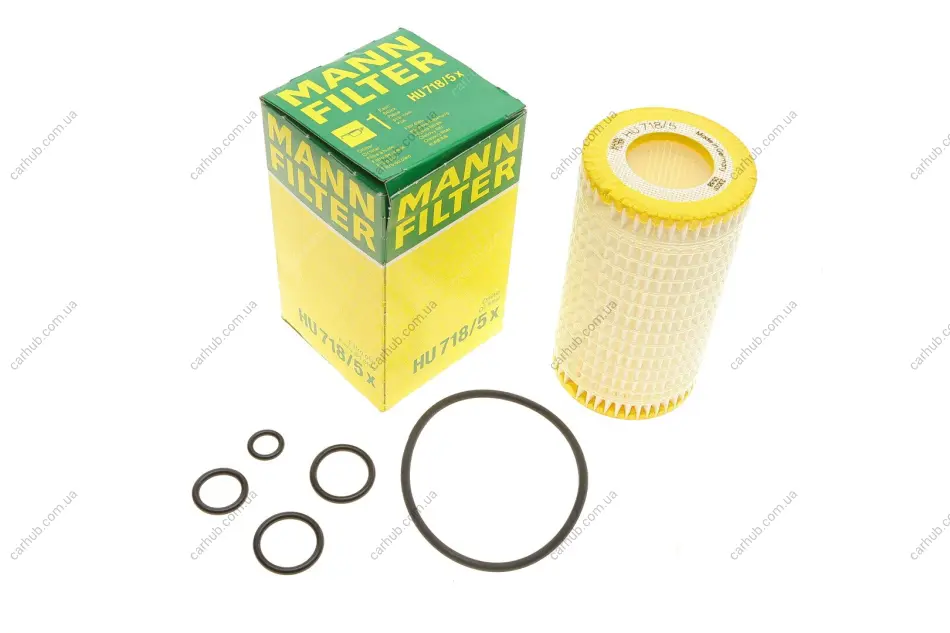 Фільтр масляний MB C-Class/E-Class/S-Class 2.4-3.7 (M112)/4.3-5.4 (M113)/2.5-3.5 (M272) -FILTER MANN HU 718/5 X (фото 1)