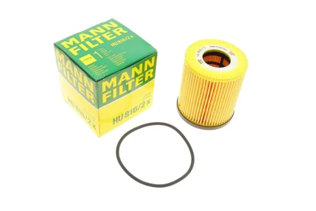 Фільтр масляний Mini Cooper 1.6/S/One 1.4/1.6 01-08/Fiat 500X 1.6 E-torQ 14-20/Tipo 1.6 15-20 MANN HU 816/2 X