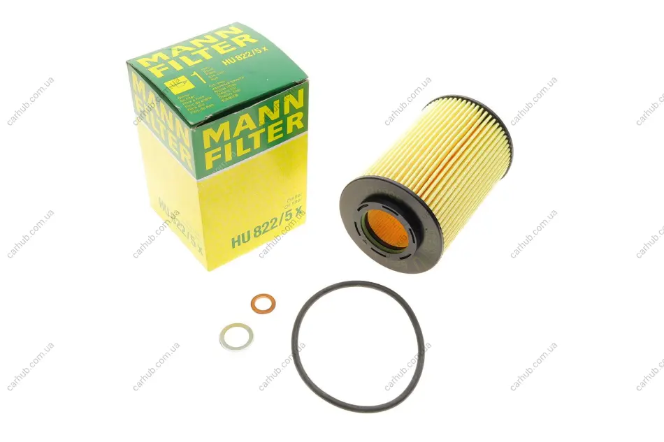 Фільтр масляний Hyundai Tucson/Kia Sportage 2.0 CRDi 06- -FILTER MANN HU 822/5 X (фото 1)