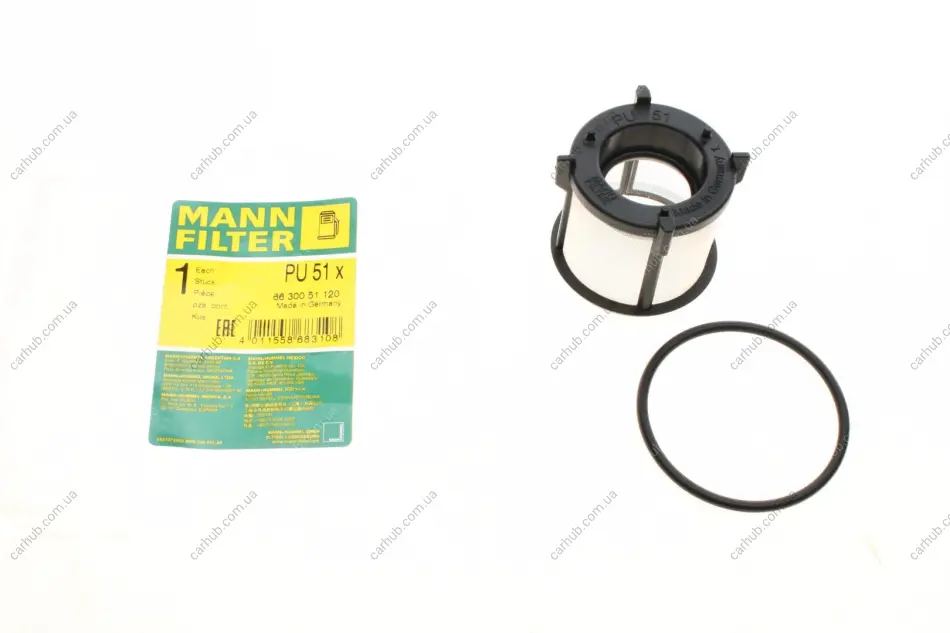 Фільтр паливний MB Atego 4.3D/6.4D/7.2D 98-/Axor 6.4D/7.2D 04-/Vario 4.3D 02- MANN PU 51 X (фото 1)