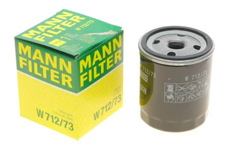 Фільтр масляний Mazda 3 2.0 03-14/Mazda 5 1.8/2.0 05-/Mazda 6 1.8/2.0 02-13 -FILTER MANN W 712/73