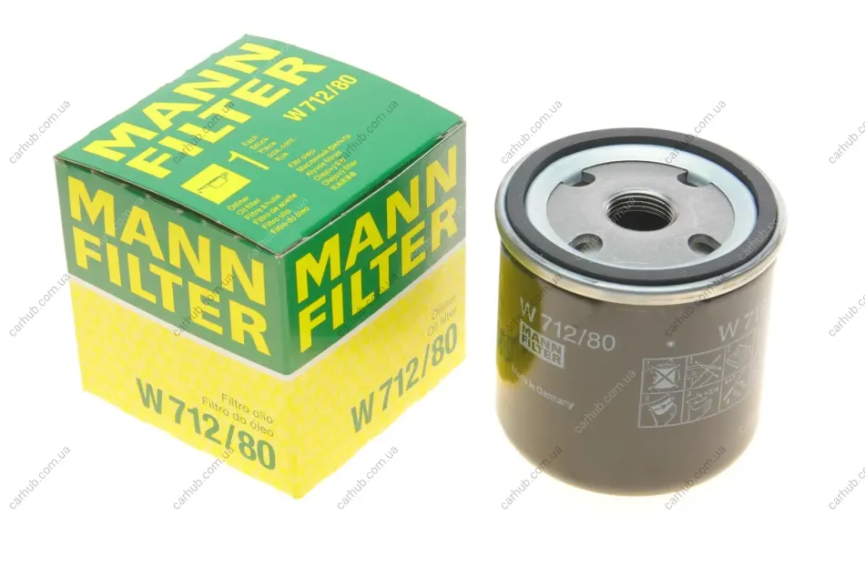 Фільтр масляний Saab 90/900/9000/99 -09 -FILTER MANN W 712/80 (фото 1)