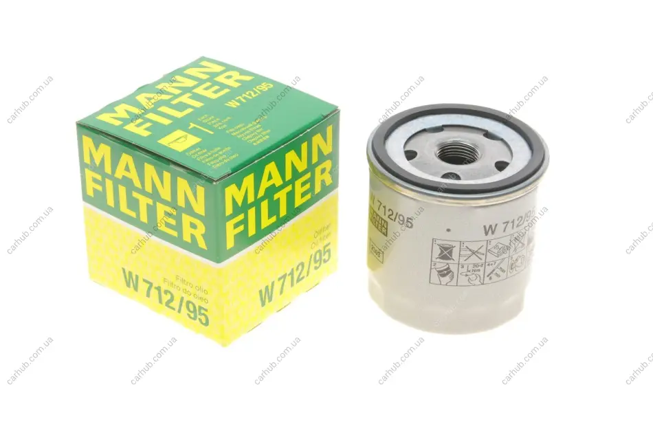 Фільтр масляний VW Caddy IV/Golf VI/VII/Seat Leon 1.0-1.6TSI 10- -FILTER MANN W 712/95 (фото 1)