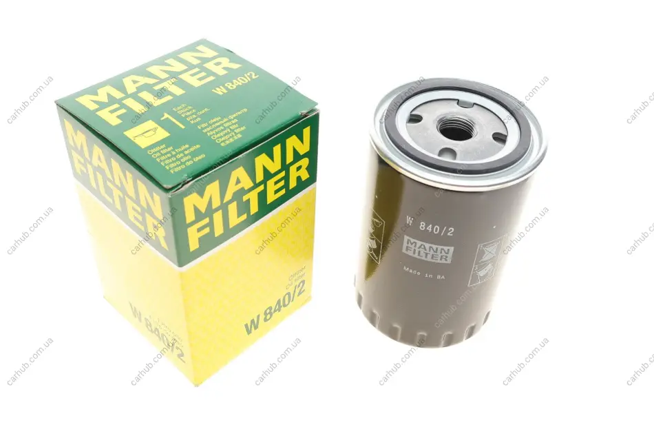 Масляний фільтр AUDI A6 C4 FORD GALAXY I, GALAXY MK I SEAT ALHAMBRA, CORDOBA, CORDOBA VARIO, IBIZA II, TOLEDO I VW GOLF III, GOLF IV, PASSAT B3/B4, POLO 1.9D/2.0/2.5D 08.91-03.10 MANN W 840/2 (фото 1)