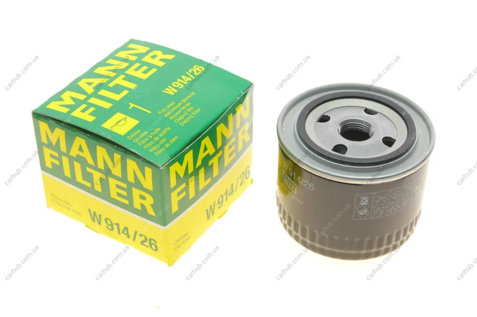 Фільтр масляний Honda Civic/Accord 2.0 TDi 96-02 -FILTER MANN W 914/26 (фото 1)
