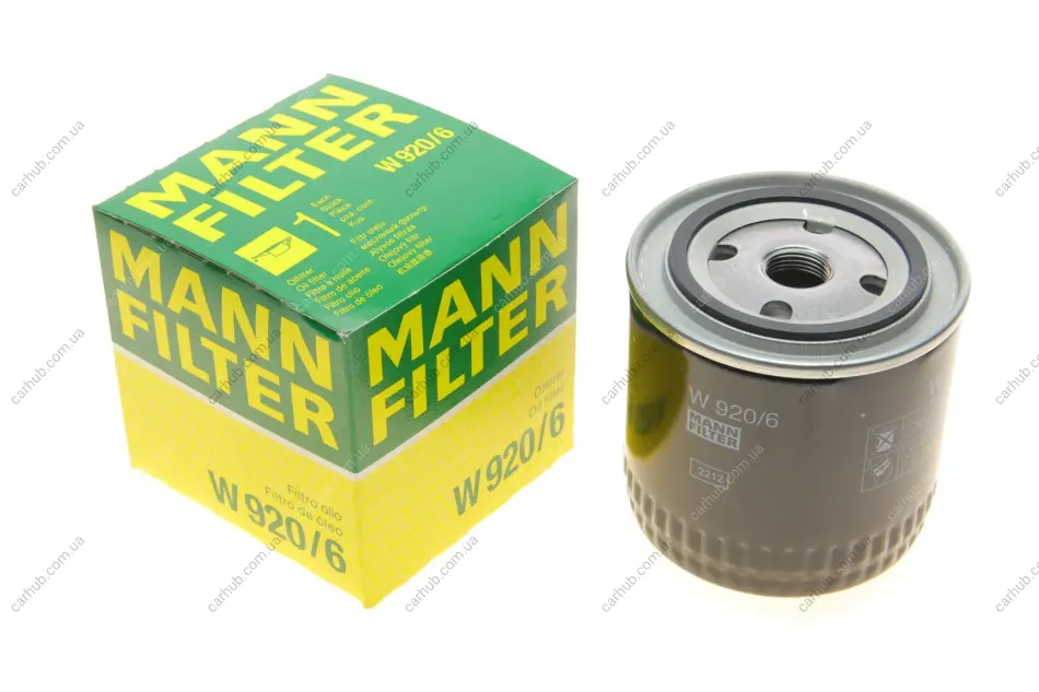Фільтр масляний Chrysler Voyager 3.3 00-03/Jeep Wrangler 4.0 06- -FILTER MANN W 920/6 (фото 1)