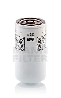 Масляний фільтр (фільтр, що вгвинчується) ABG SD200DX, SD200F AG CHEM 1254 AKTIV FISCHER M 800 ALLIS CHALMERS 715, 715D AM ASC 110 D, ASC 150 D, ASC 70, ASC 90 D BERLIET 550K BOMAG BW284 MANN W 951 (фото 1)