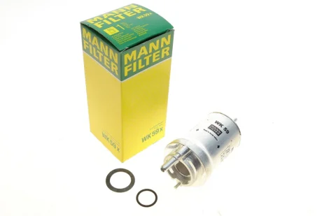 Паливний фільтр AUDI A2, A3 SEAT ALTEA, ALTEA XL, CORDOBA, IBIZA III, LEON, TOLEDO III SKODA FABIA I, FABIA I PRAKTIK, OCTAVIA II VW CADDY III, GOLF PLUS V, GOLF V 1.0-3.2 01.98-05.15 MANN WK 59 X
