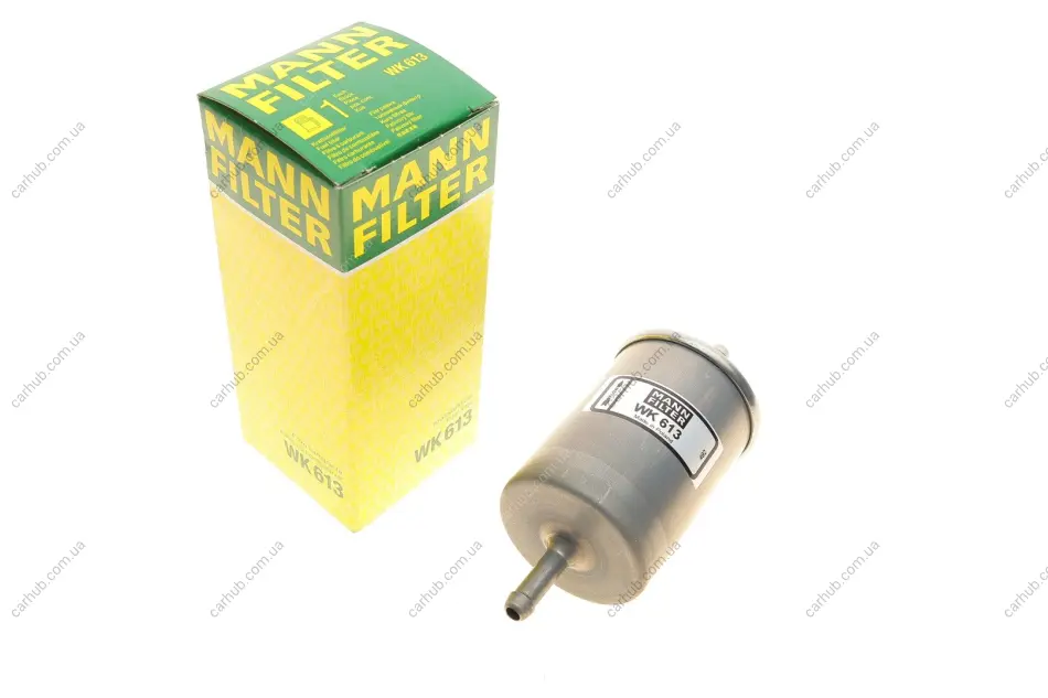 Паливний фільтр ALFA ROMEO 164, 75 AUDI A6 C5 BMW 1502-2002 (E10), 2500-3.3 (E3), 2.5-3.2 (E9), 5 (E12), 6 (E24), 7 (E23) CHEVROLET ASTRA CITROEN AX, BX, C15, CX I, CX II 0.8-8.1D 06.68- MANN WK 613 (фото 1)