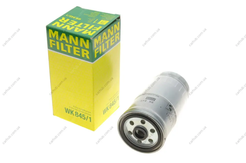 Паливний фільтр VOLVO 850, S70, S80 I, V70 I, V70 II AUDI 100 C4, 80 B3, 80 B4, 90 B3, A4 B5, A6 C4, A6 C5, CABRIOLET B3 GAZ GAZELLE NEXT VW PASSAT B5 1.6D-2.8D 09.86- MANN WK 845/1 (фото 1)