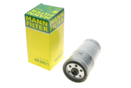 Паливний фільтр VOLVO 850, S70, S80 I, V70 I, V70 II AUDI 100 C4, 80 B3, 80 B4, 90 B3, A4 B5, A6 C4, A6 C5, CABRIOLET B3 GAZ GAZELLE NEXT VW PASSAT B5 1.6D-2.8D 09.86- MANN WK 845/1