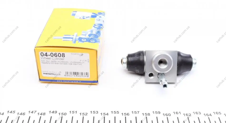 Циліндр гальмівний (задній) Audi 80/100/VW Golf 74-98/Polo 75-12/Seat Ibiza 93-09/Skoda Citigo 11-19 METELLI Metelli 04-0608 (фото 1)