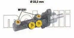 Циліндр гальмівний (головний) VW Caddy 1.2 TSI/1.6-2.0 TDI 10- (d=22.2mm) Alu Metelli 05-0720 (фото 1)