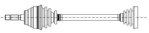 Піввісь (передня) VW Caddy III 1.2 TSI/1.6 TDI/1.9 TDI 04-15 (L) (36х28x514) Metelli 17-0883 (фото 1)