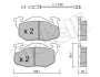 Колодки гальмівні (передні) Peugeot 106 91-04/205/305/309/405 82-98/Renault Clio 91-98 (з датчик.) METELLI Metelli 22-0037-0 (фото 8)