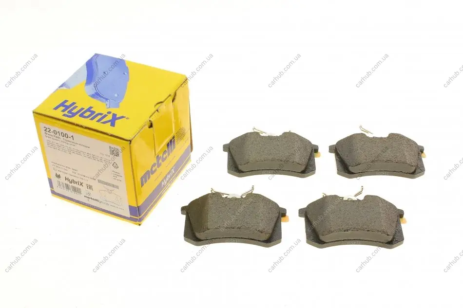 Колодки гальмівні (задні) VW Caddy 04-15/Golf 97-16/Passat B5 96-05/Skoda Fabia/Citroen/Peugeot 99- METELLI Metelli 22-0100-1 (фото 1)