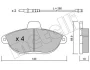 Колодки гальмівні (передні) Fiat Scudo/Peugeot Expert 96- (з датчиком) METELLI Metelli 22-0105-0 (фото 9)