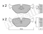 Колодки гальмівні (задні) BMW 3 (E30/E36/E46) 90-98/ 5 (E34) -97 (Teves) METELLI Metelli 22-0125-0 (фото 2)
