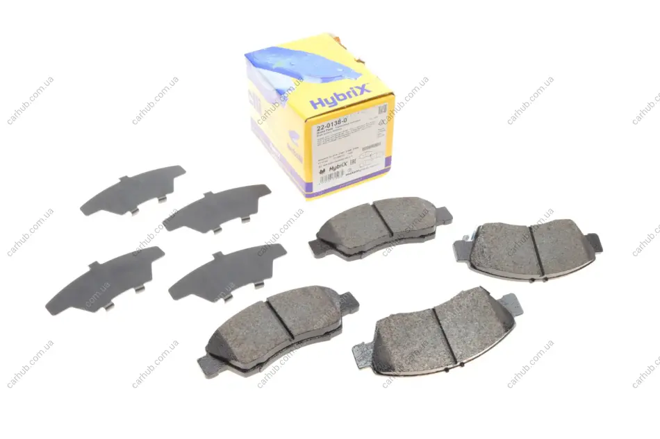 Колодки гальмівні (передні) Honda Civic V/VI 91-01/VIII 10-12/Jazz 02- METELLI Metelli 22-0138-0 (фото 1)