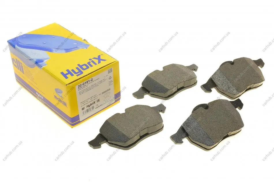 Колодки гальмівні (передні) Audi A3/TT/Skoda Octavia 96-10/VW Golf/Passat B3/B4 91-06 (без датчика) METELLI Metelli 22-0181-2 (фото 1)