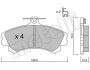 Колодки гальмівні (передні) Mitsubishi Colt 04-12/Carisma/Space Star/Volvo S40/V40 95-06/Smart 04- METELLI Metelli 22-0216-0 (фото 2)